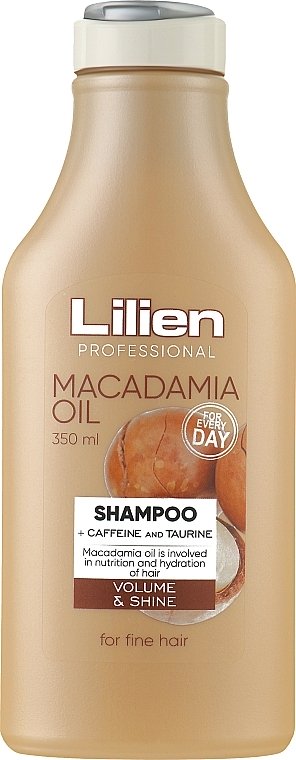 Шампунь для тонкого волосся Lilien Macadamia 350мл (12/ящ) 8596048006996