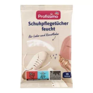 Серветки для взуття Profissimo schuhpflegetücher feucht 15шт