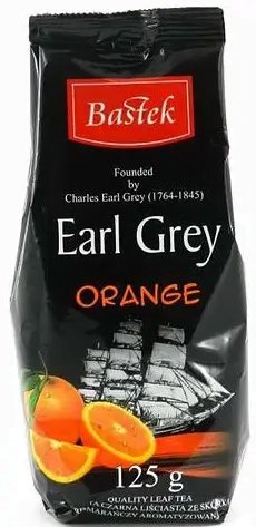 Заварний листковий чорний чай BastekEarl Grey 125 г з бергамотом з апельсином (12/ящ)