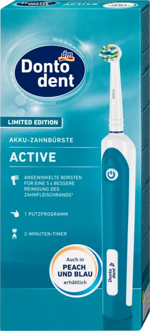 Електрична зубна щітка для дорослих Dontodent Active (зелена)