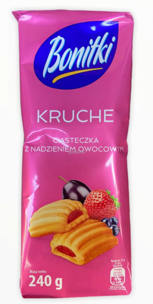 Печиво Bonitki 240г Kruche (рожеве) (12/ящ)