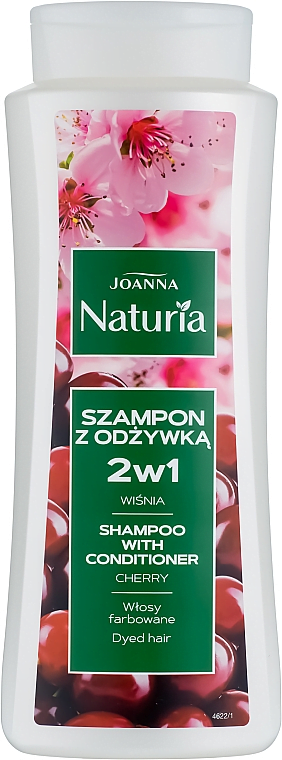 Шампунь-підживка Joanna-Natur 2в1 з вишнею 500мл (5/ящ)