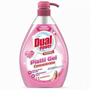 Концентрований засіб для миття посуди DualPower 1л Delicato Mani (6/ящ)