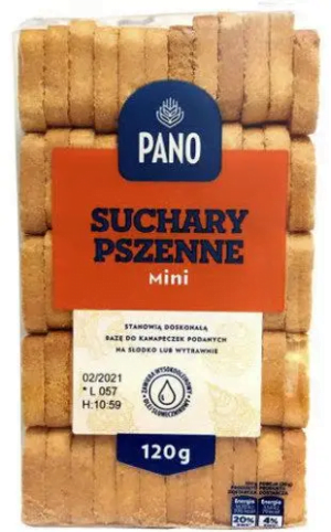 Сухарі пшеничні Pano 120г (16/ящ)