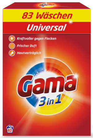 Пральний порошок Gama 4.98кг універсальний на 83 прання