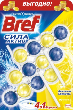 Вклад для WC Bref 3 шт лимон (9/ящ)