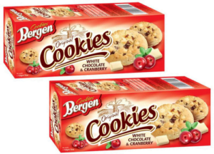 Печиво Cookies Bergen cranberry 135г