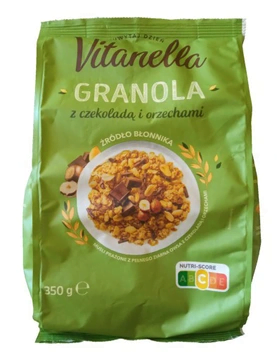 Сухий сніданок Vitanella Granola з лісовими горіхами 350 гр