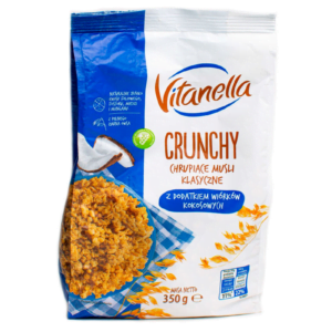 Сухий сніданок vitanella crunchy кокосові 350г.