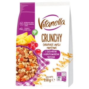 Сухий сніданок vitanella crunchy owocowe 350г.