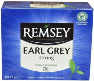 Чорний чай Remsey Earl Grey Strong 75 пакетиків (синій) (24/ящ)