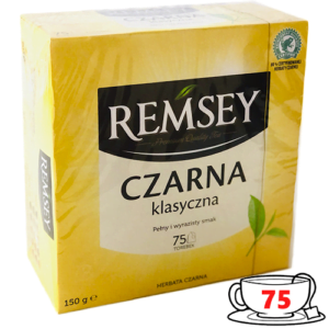Чорний чай Remsey Black Tea 75 пакетиків (жовтий)