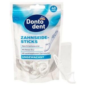 Зубочистки флостік з зубною ниткою Dontodent Zahnseide 40шт
